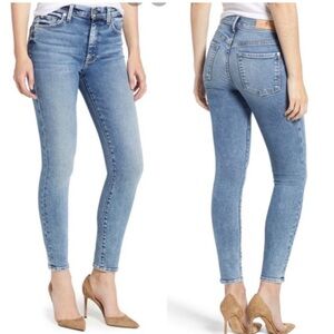 7 For All Mankind High-Waisted Ankle Skinny Stretch Jean